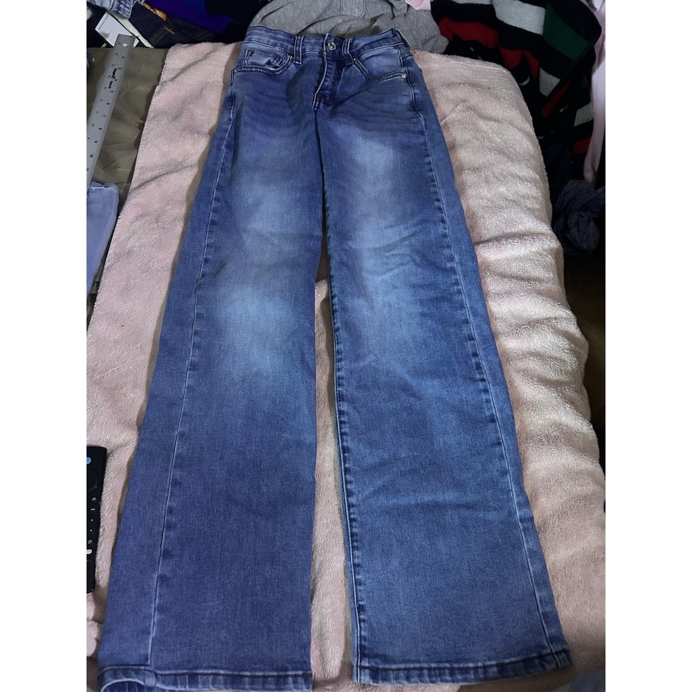 Love Soho Jeans Womens Size‎ 00 Blue Wide Leg Flare Stretch Denim Pants